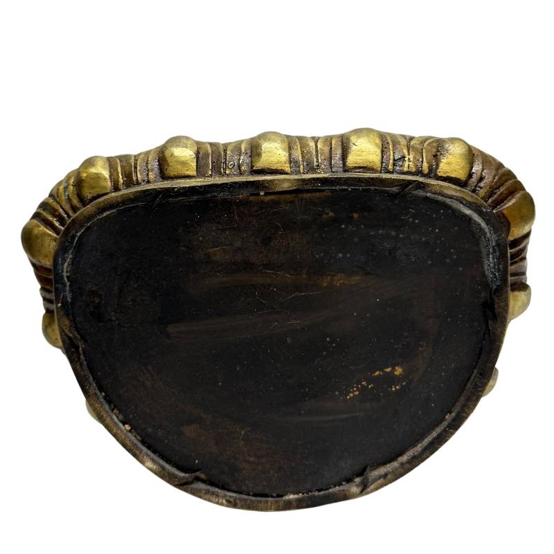 Chinese Bronzen Altaarset met  Medicijn Boeddha en Tweeling Pagode Torens - 3-Delig