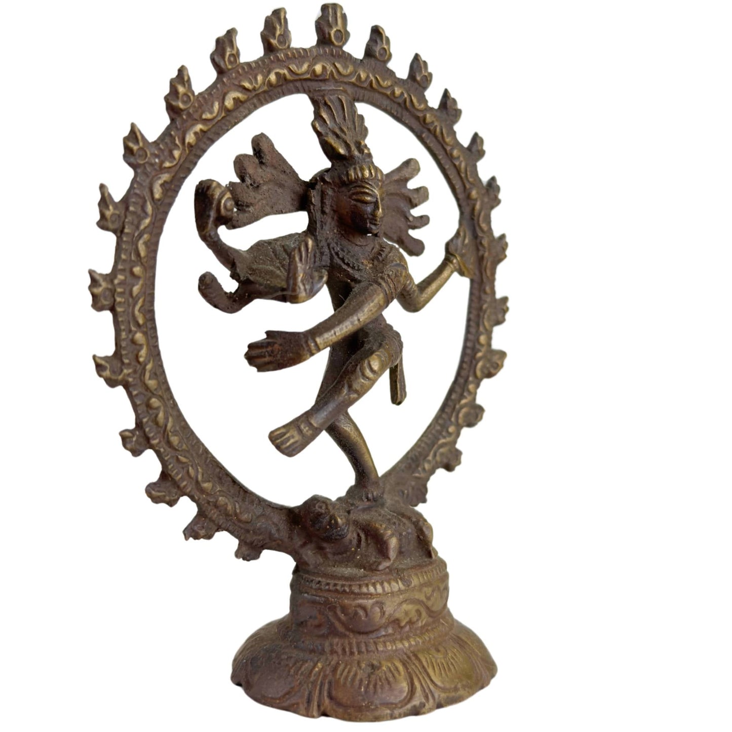Let op 3x Shiva Nataraja Beelden – India – Kosmische Dans uitgevoerd in Brons.