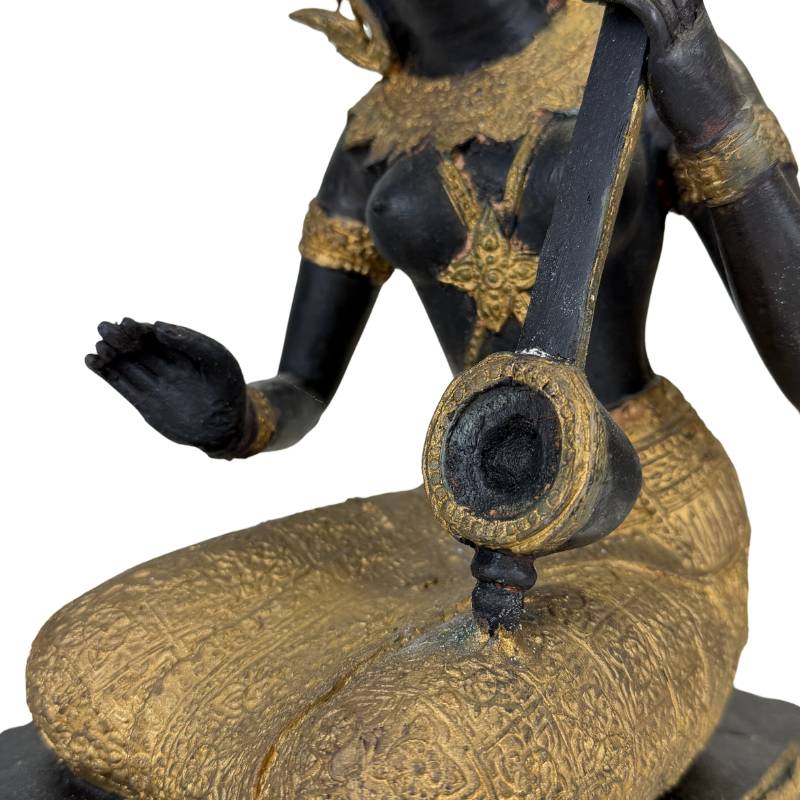 Thaise muzikant sculptuur van brons
