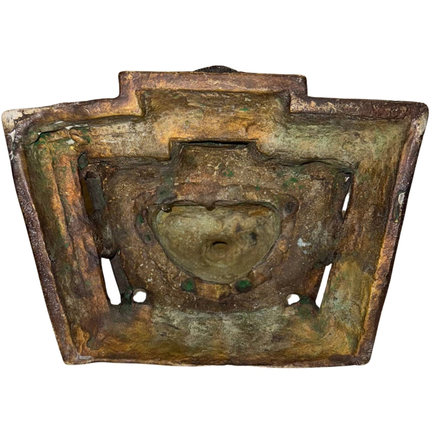 Antiek religieus bronzen beeld

