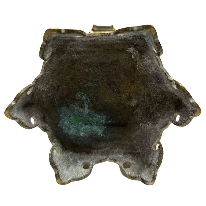 Chinese Bronzen Altaarset met  Medicijn Boeddha en Tweeling Pagode Torens - 3-Delig