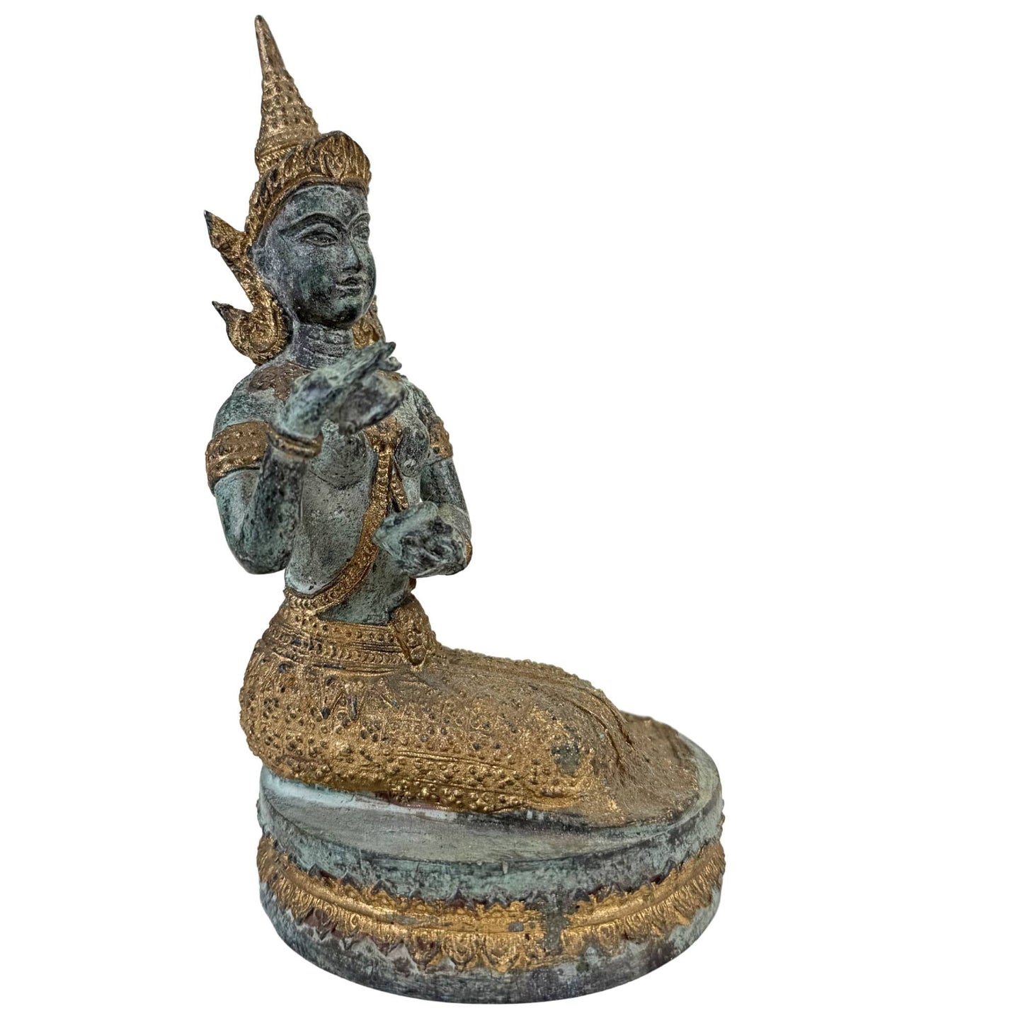 Bronzen Thaise tempelkunst set van vier beelden
