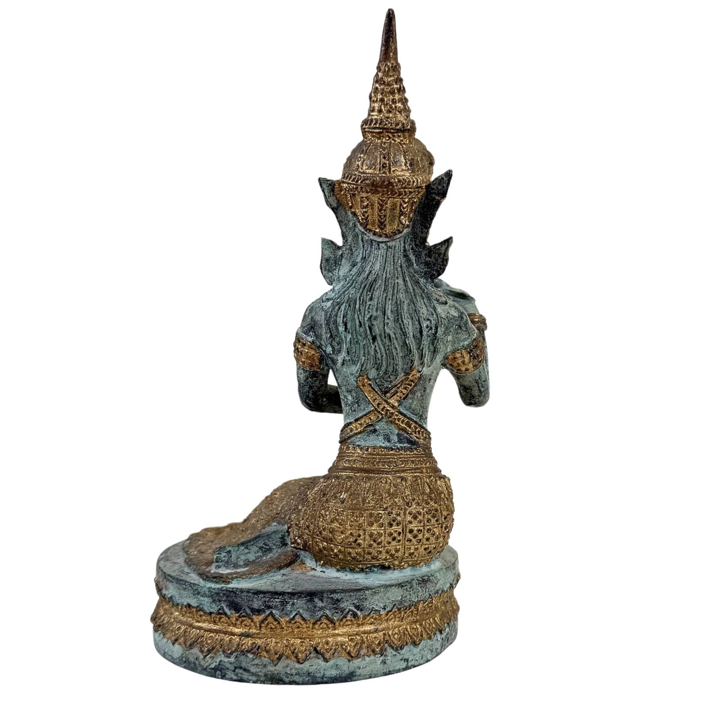 Thaise Bronzen Tempelmuzikanten en Danseres – Set van 4 Sculpturen – 2,4 kg