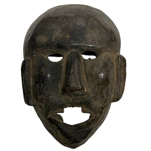 18.5 cm Antiek Houten Himalaya Sjamanenmasker | 400g Gortdroog | muurkunst