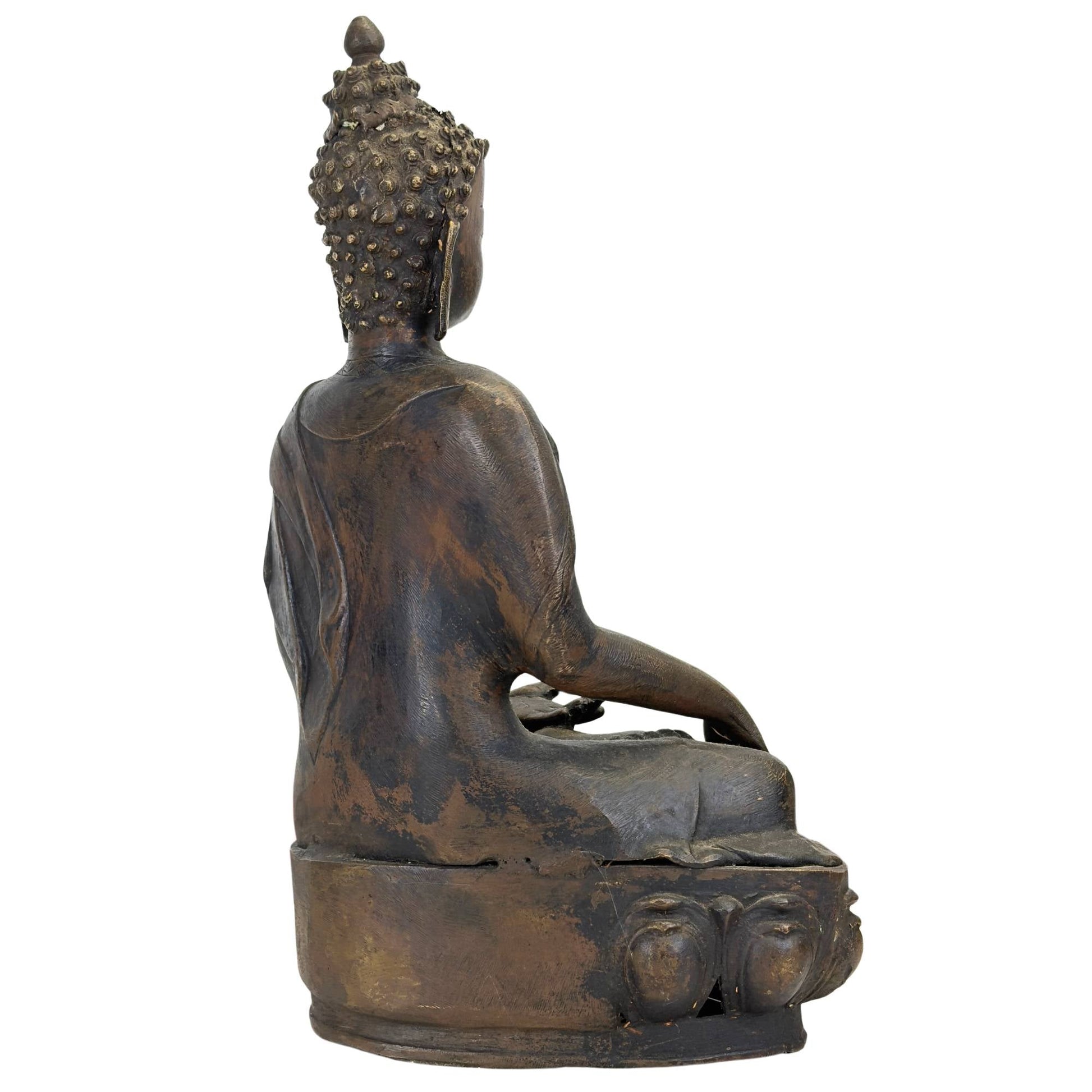 Antique Himalayan Shakyamuni Buddha from Ladakh in gilt bronze, study view 04
