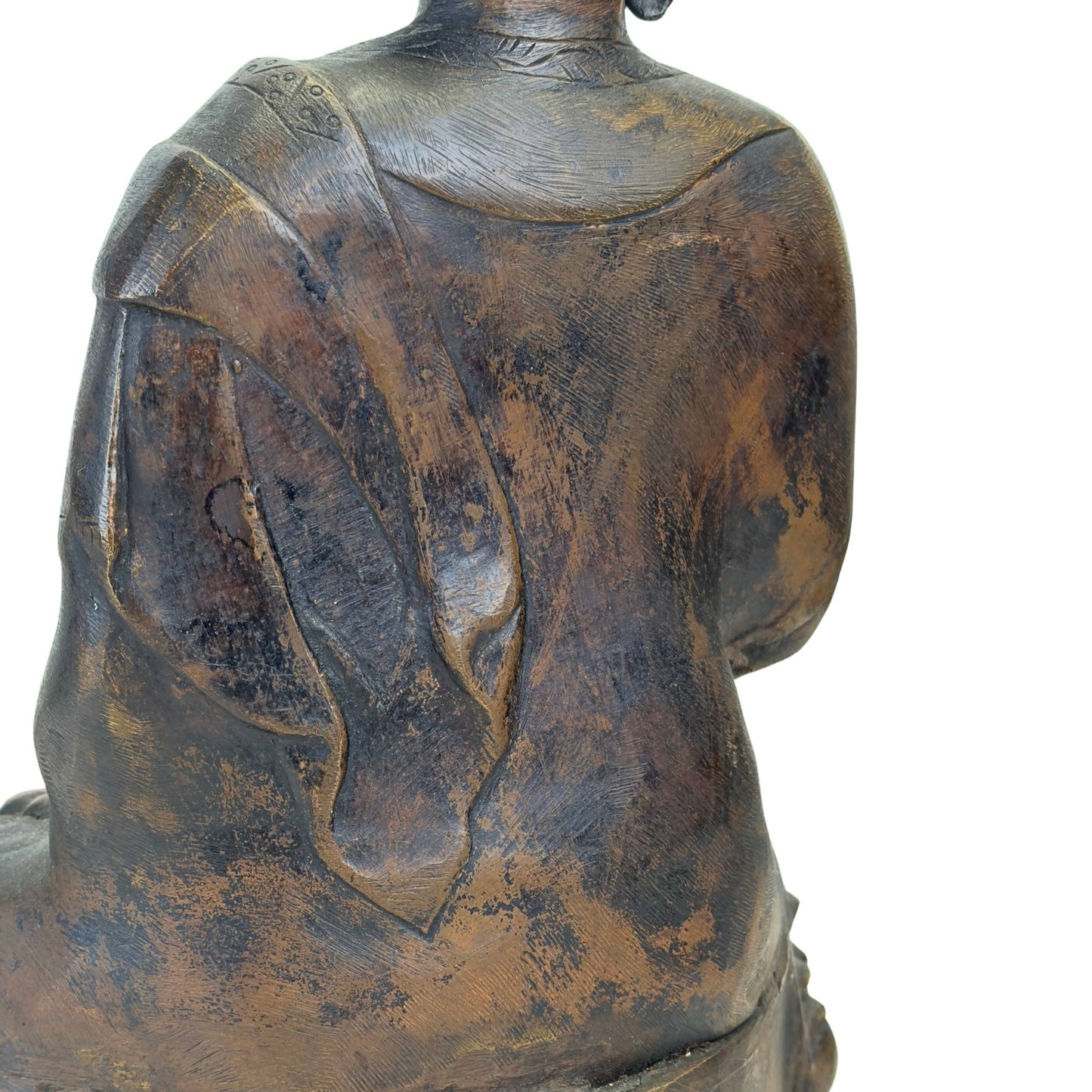 Fire-gilded Shakyamuni Buddha from the Western Himalayas, Ladakh attribution, study view 13