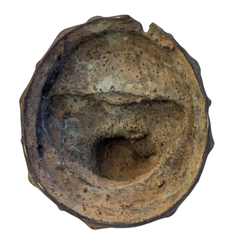 19th- to 20th-century Cambodian bronze Buddha, H 16.5 cm