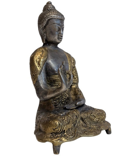 Nepalese gilt bronze Buddha making the teaching gesture