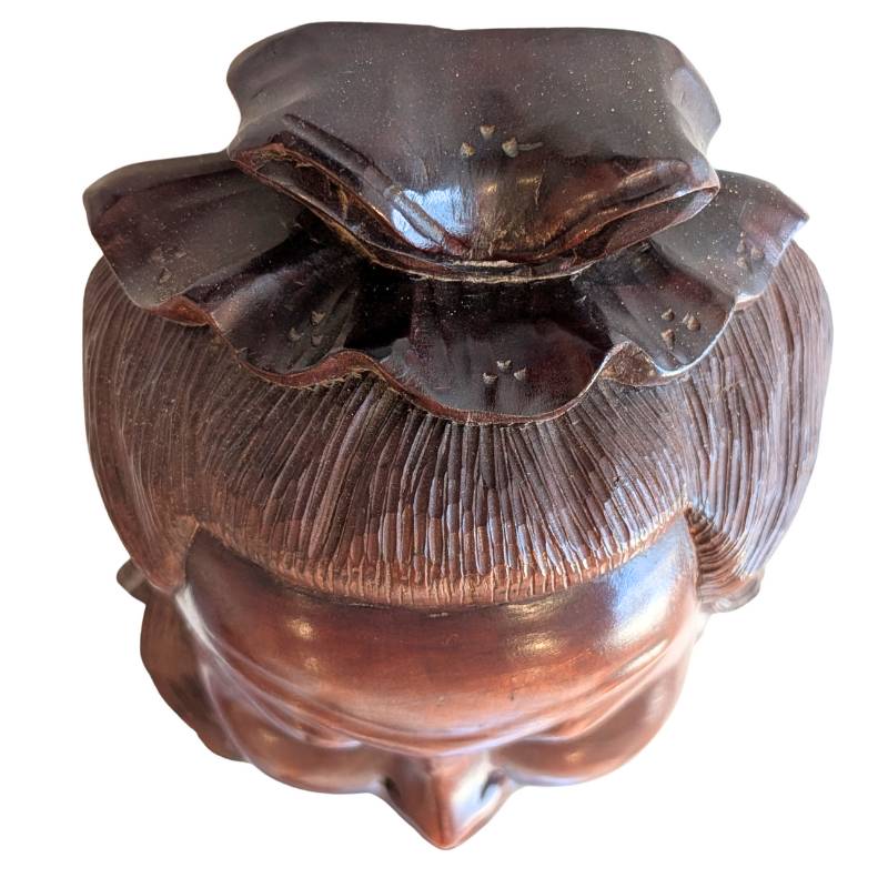 19th-century wooden Guanyin mask with naturally worn patina