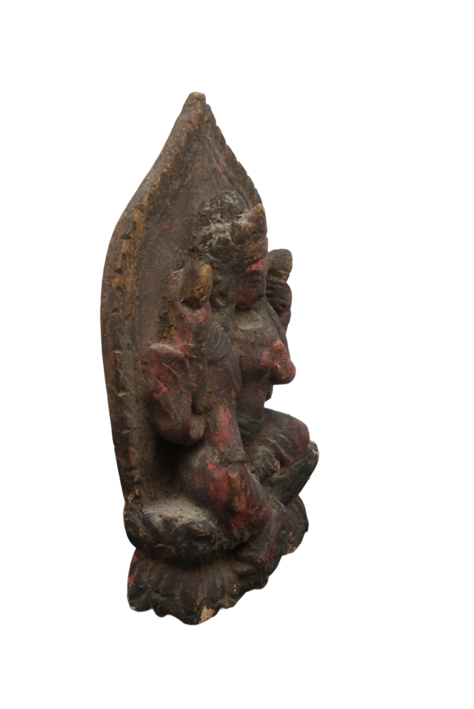 Closed plain reverse of the small Himalayan devotional figure