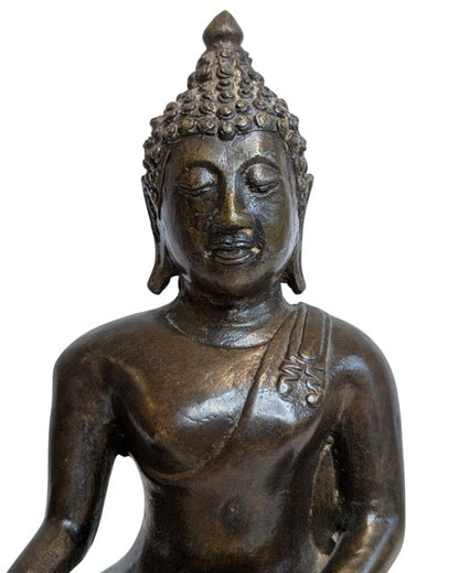 Rich natural patina on the solid bronze sculpture