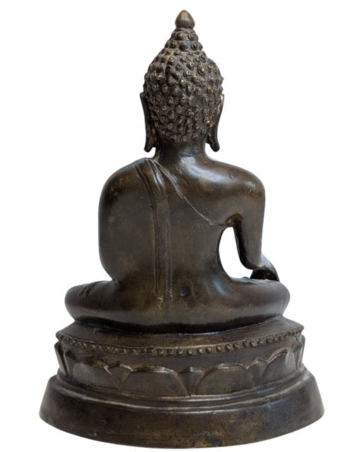Seated 19th-century bronze Buddha from Thailand