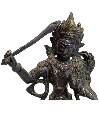 19th-century Tibetan bronze Manjushri, bodhisattva of wisdom