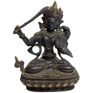 19th Century Tibetan Bronze Manjushri – 13.8 cm