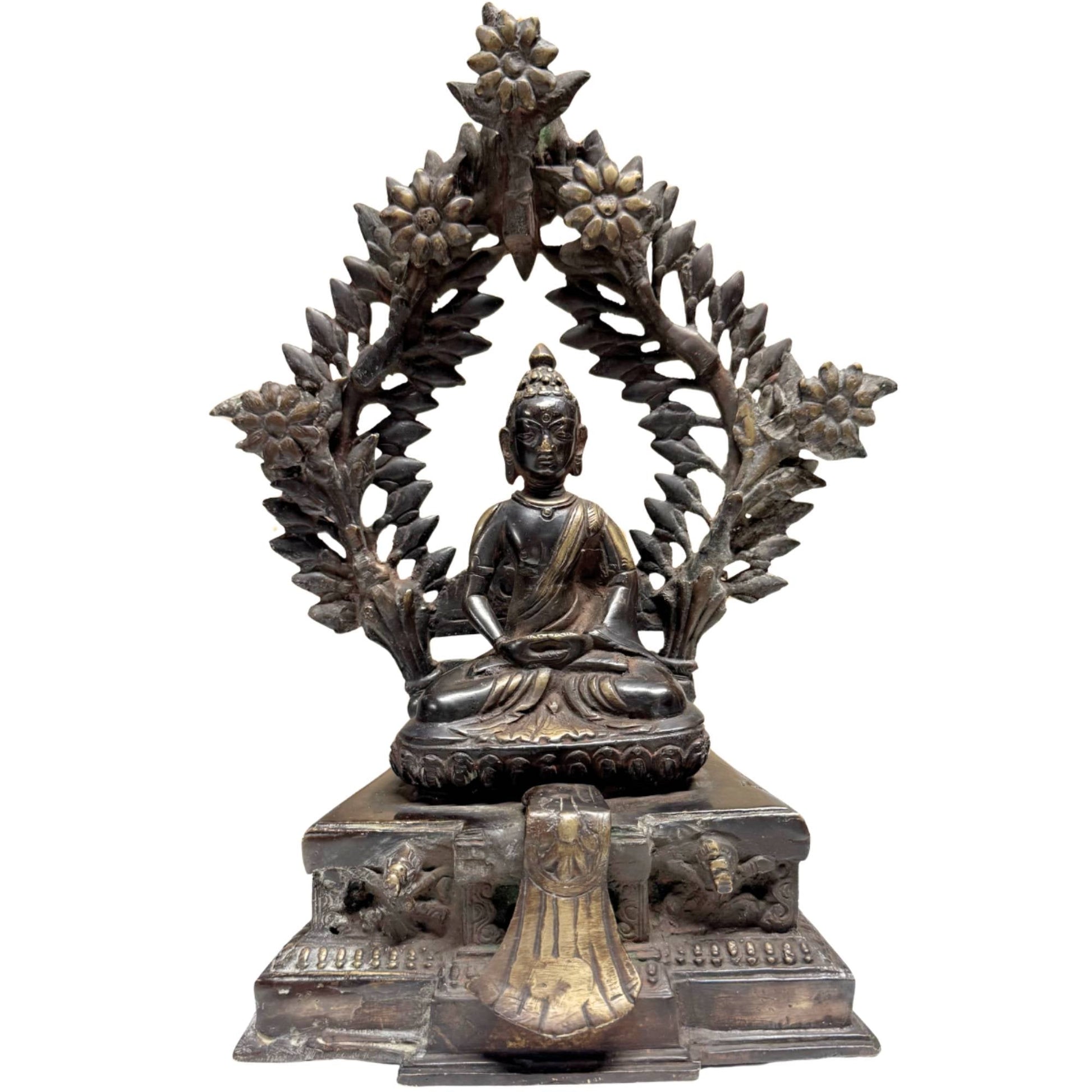 Antiek Himalayaans bronzen beeld

