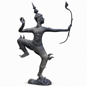 Monumentale Bronzen Phra Ram (Rama) Boogschutter – Thailand – 168 × 110 cm