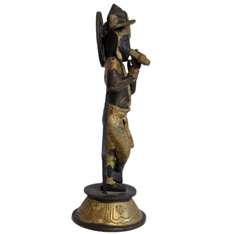 Decoratief Krishna beeld in brons