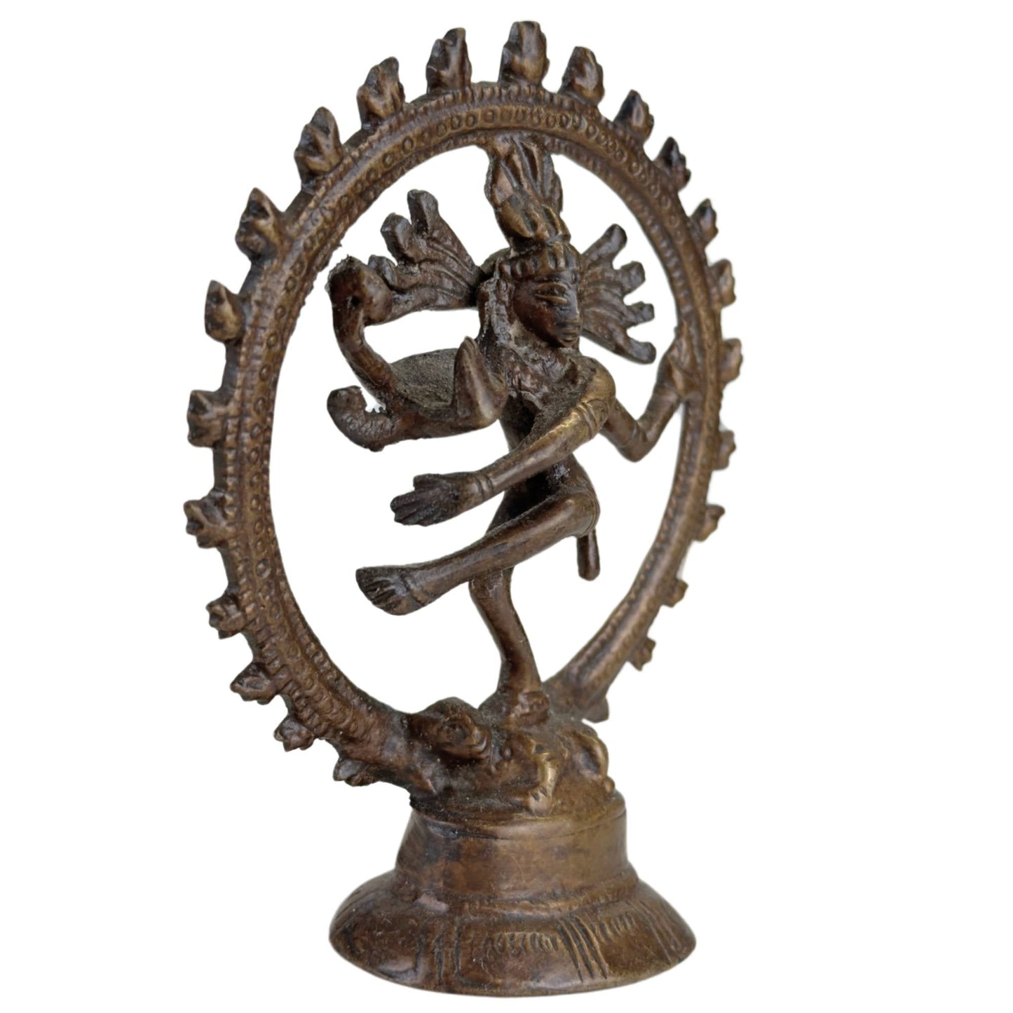 Let op 3x Shiva Nataraja Beelden – India – Kosmische Dans uitgevoerd in Brons.