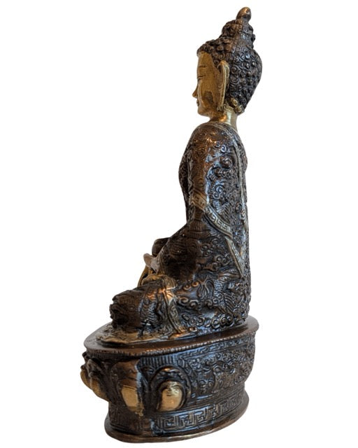 Earth-touching right hand of Shakyamuni Buddha