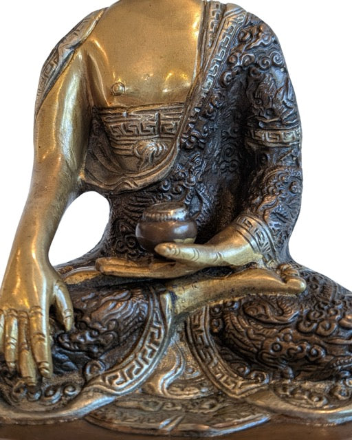 Seated Shakyamuni Buddha from Nepal, H 27 cm