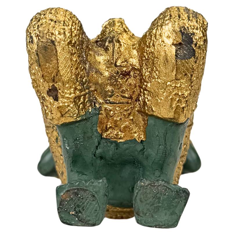 Thaise Thepanom Tempelwachters Set – Goud Patina Figuren Paar