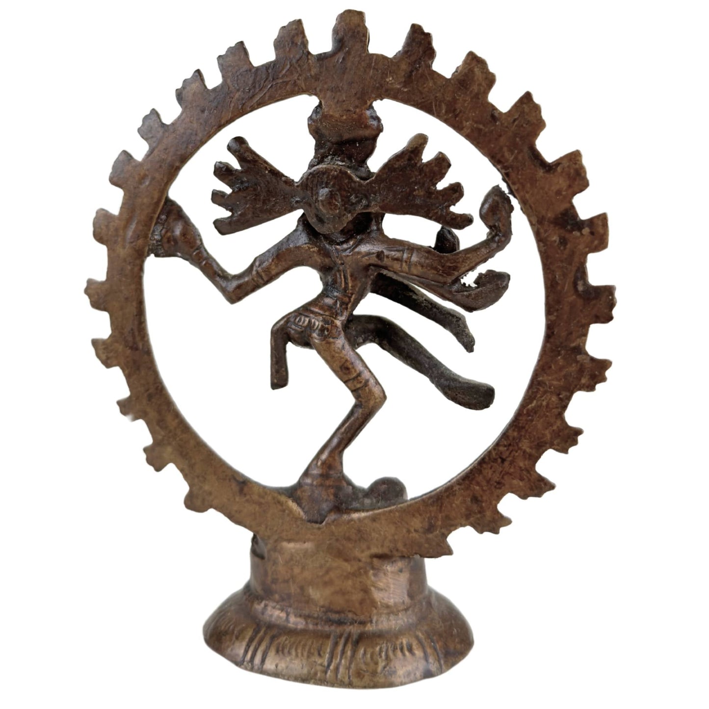 Let op 3x Shiva Nataraja Beelden – India – Kosmische Dans uitgevoerd in Brons.