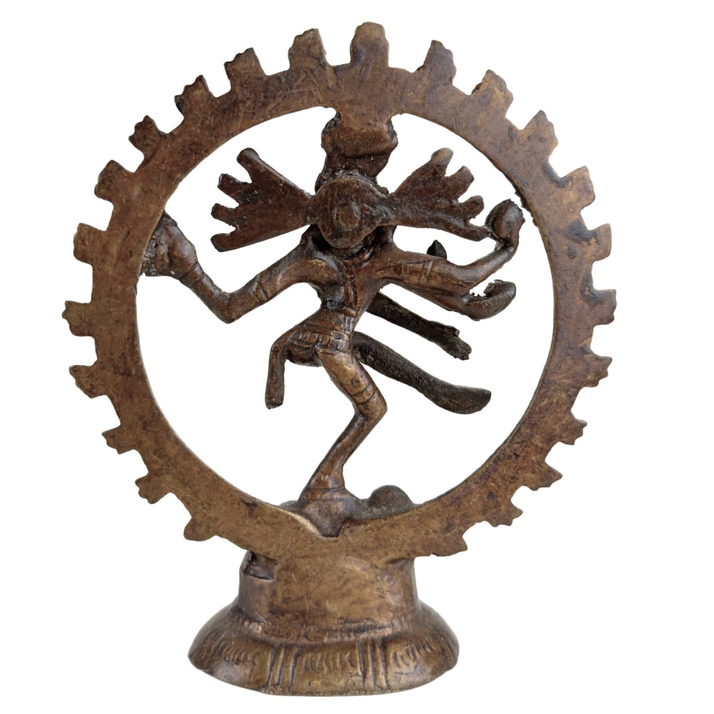 Let op 3x Shiva Nataraja Beelden – India – Kosmische Dans uitgevoerd in Brons.