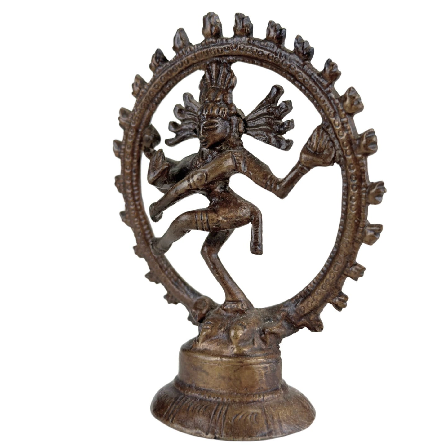 Let op 3x Shiva Nataraja Beelden – India – Kosmische Dans uitgevoerd in Brons.