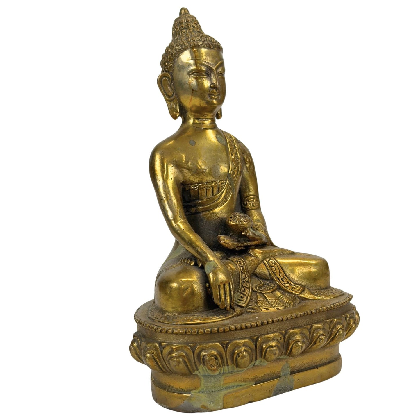 Verguld Bronzen Boeddha Beeld – Bhumisparsha Mudra – Symbool voor Aarding, Kracht en Verlichting (Copy)