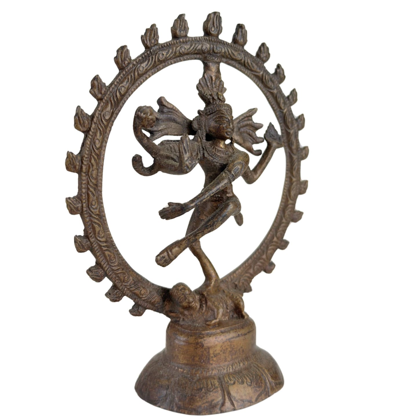 Let op 3x Shiva Nataraja Beelden – India – Kosmische Dans uitgevoerd in Brons.