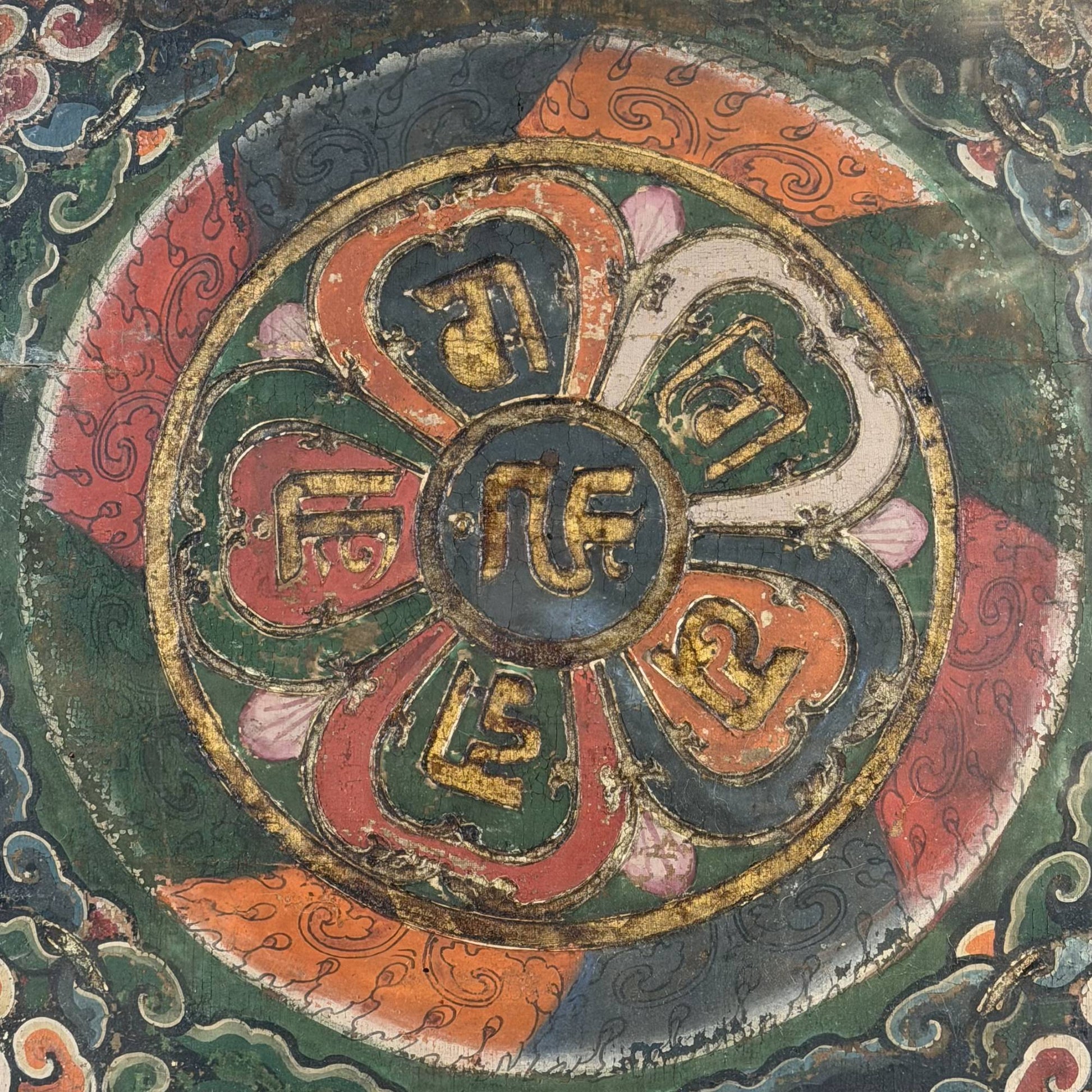 Antieke Tibetaanse Thangka Mandala
