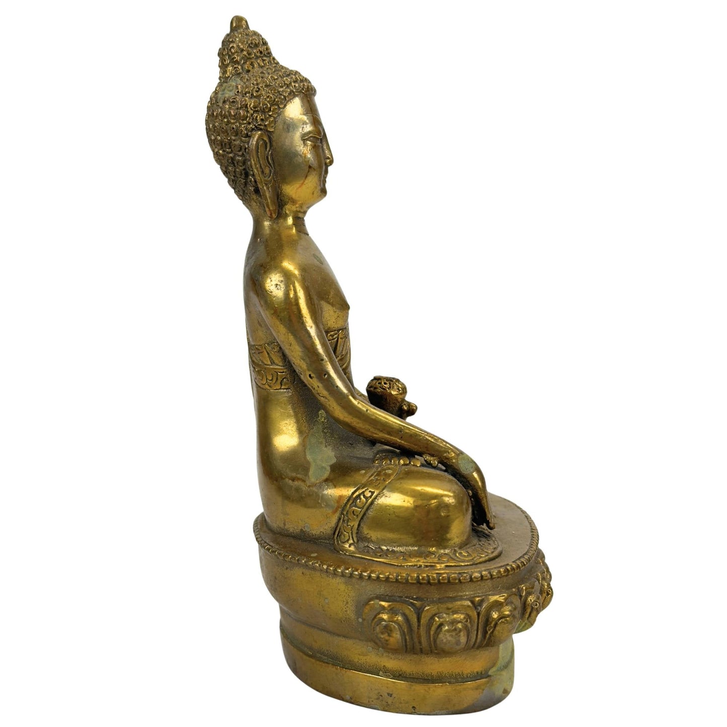 Verguld Bronzen Boeddha Beeld – Bhumisparsha Mudra – Symbool voor Aarding, Kracht en Verlichting (Copy)