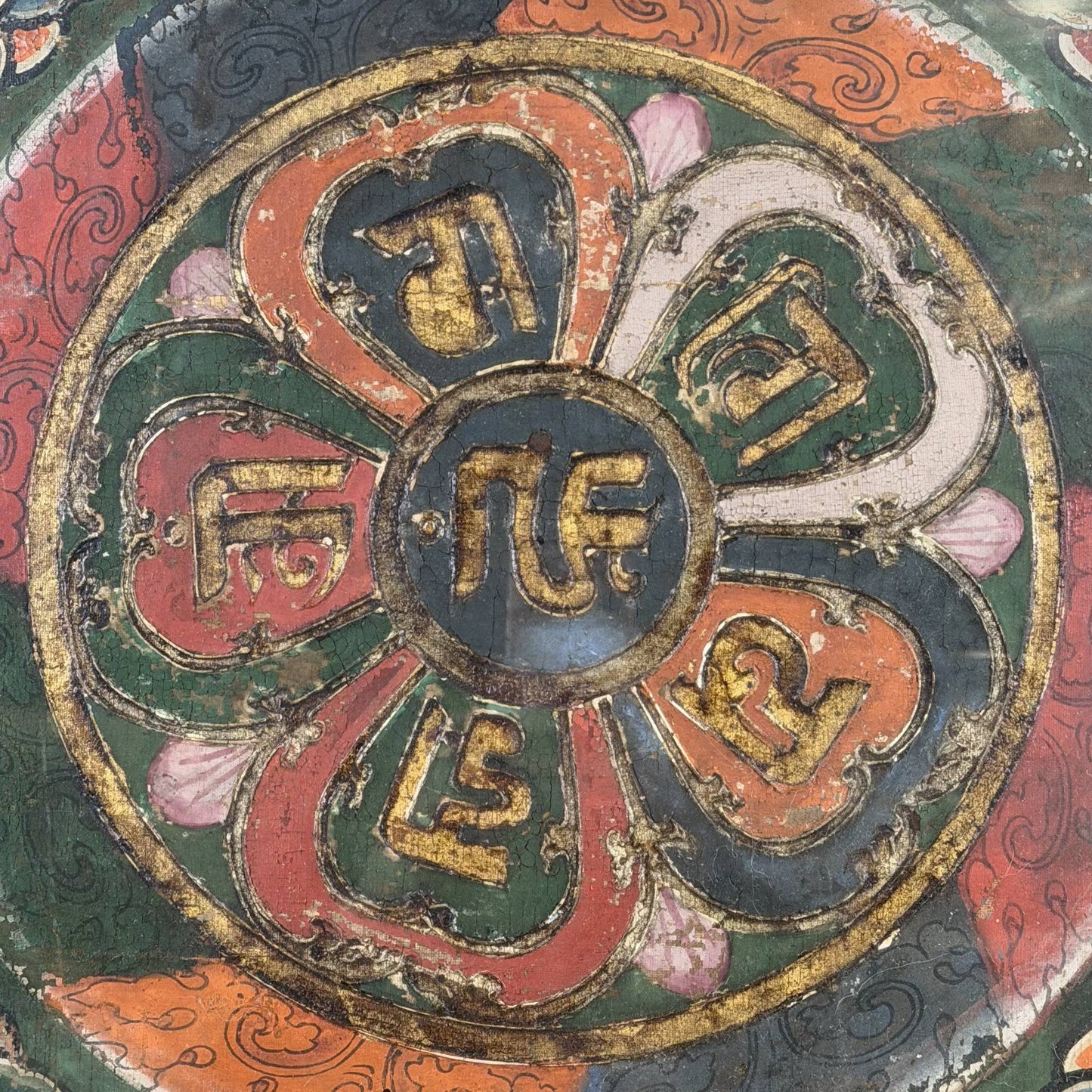 Tibetaanse Mandala met Ranjana Mantra
