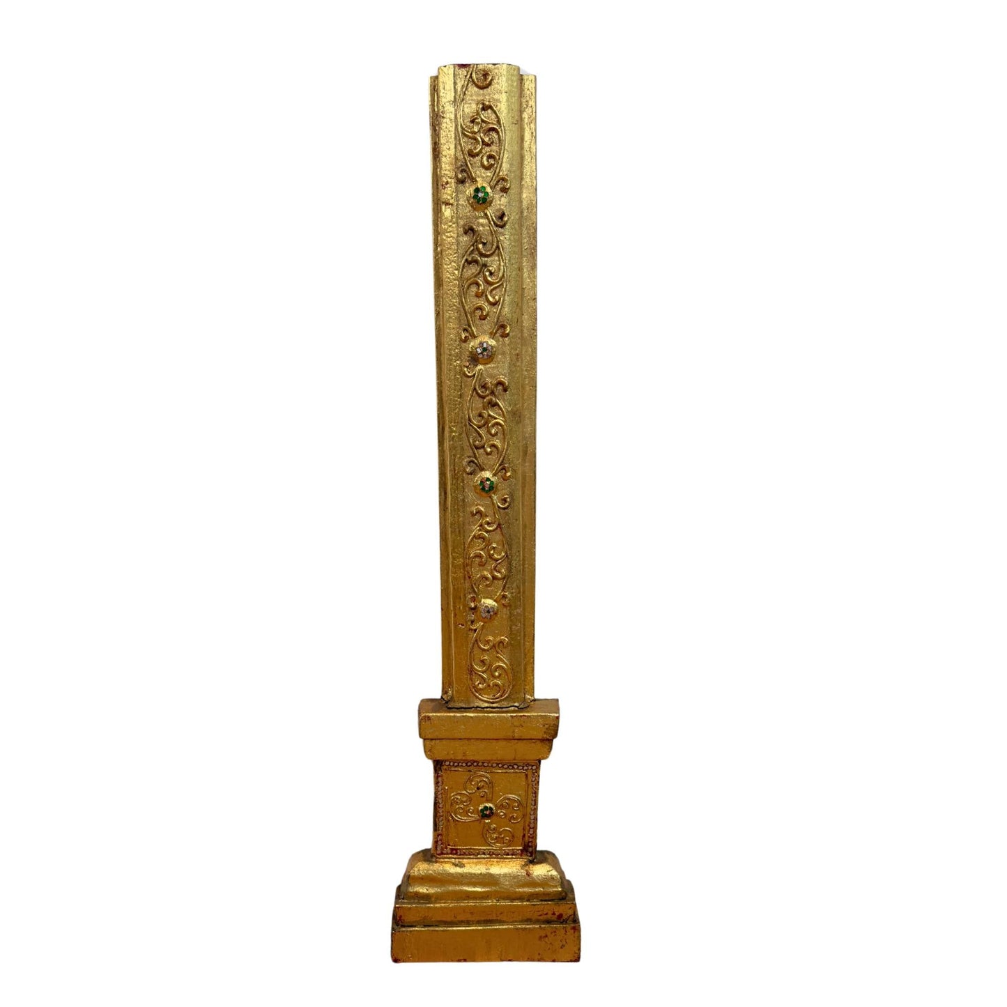 Monumentaal Birmaans Tempelfronton Ensemble (5-delig, ca. 200 cm hoog) – Mandalay-stijl (ca. 1900)