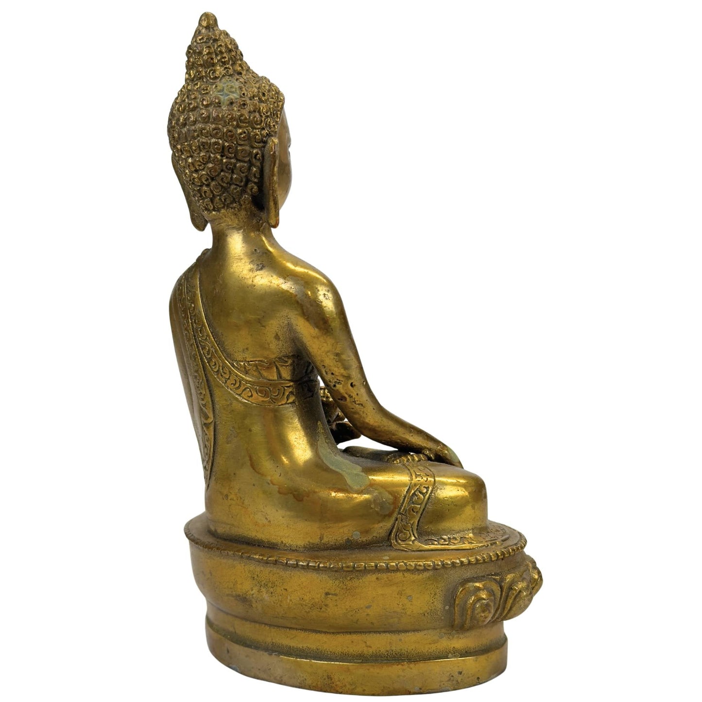 Verguld Bronzen Boeddha Beeld – Bhumisparsha Mudra – Symbool voor Aarding, Kracht en Verlichting (Copy)