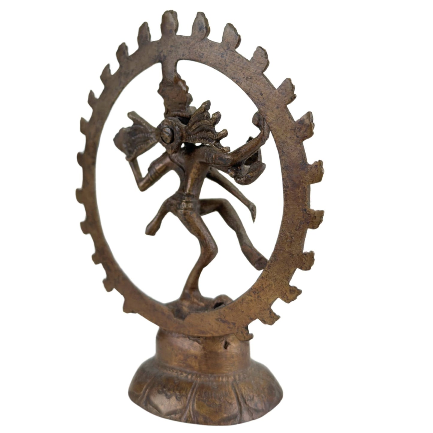 Let op 3x Shiva Nataraja Beelden – India – Kosmische Dans uitgevoerd in Brons.