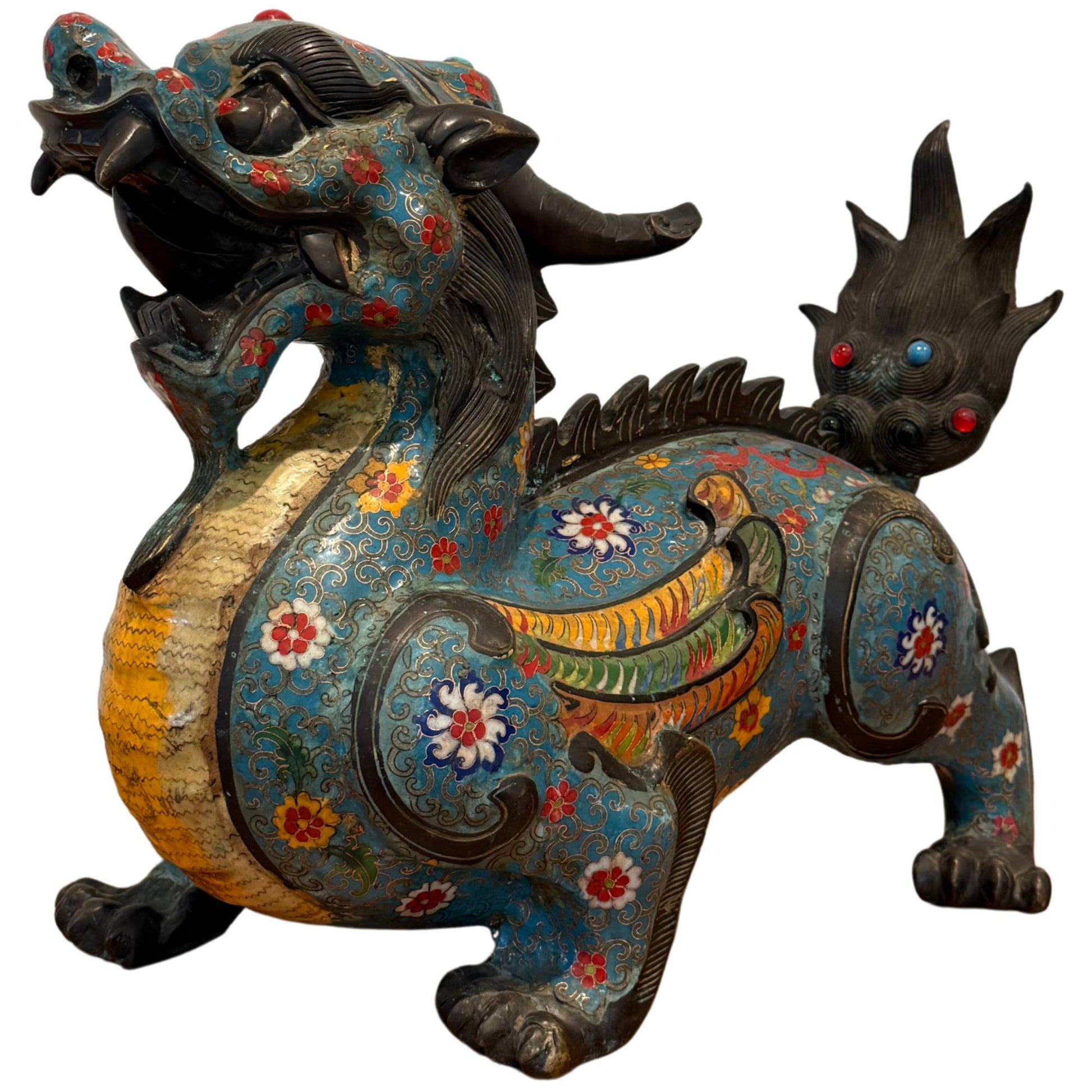Set antieke foo dogs
