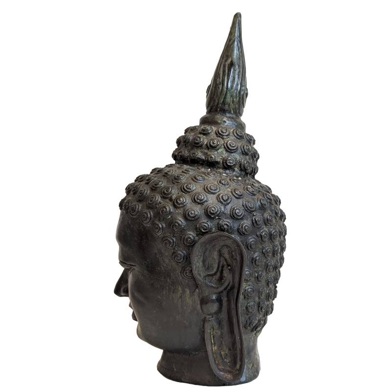Buddha-Kopf aus Bronze
