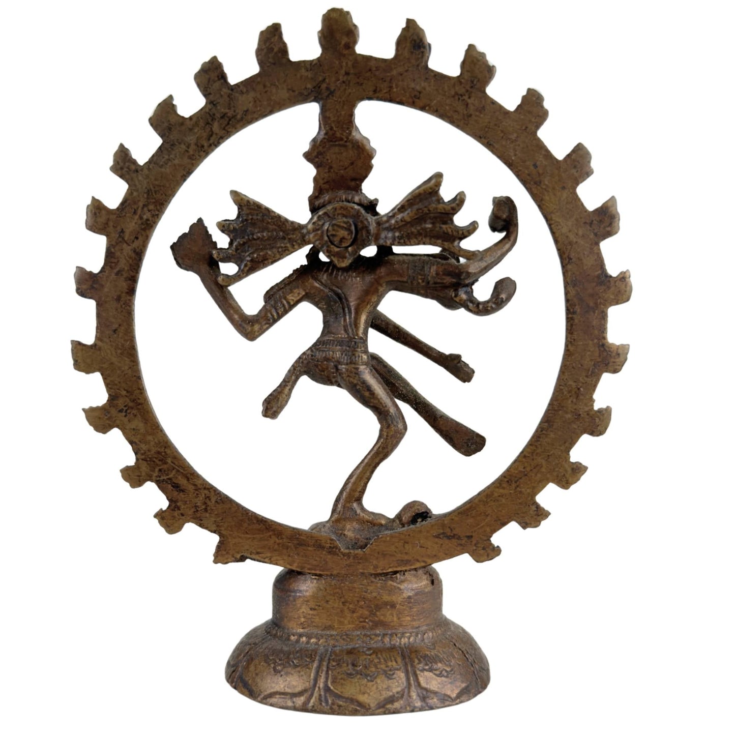 Let op 3x Shiva Nataraja Beelden – India – Kosmische Dans uitgevoerd in Brons.