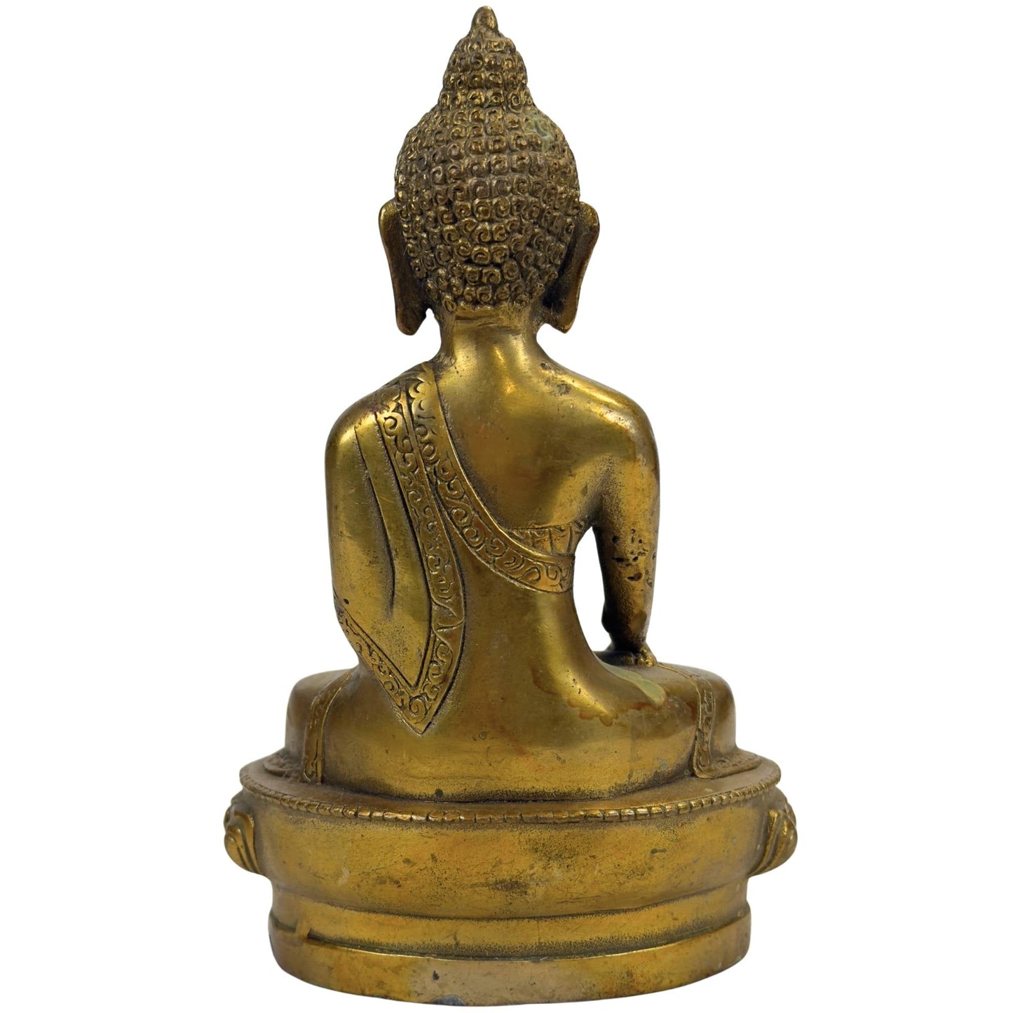 Verguld Bronzen Boeddha Beeld – Bhumisparsha Mudra – Symbool voor Aarding, Kracht en Verlichting (Copy)