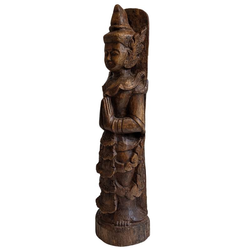 Historisch Birmese Nat-figuur in hout
