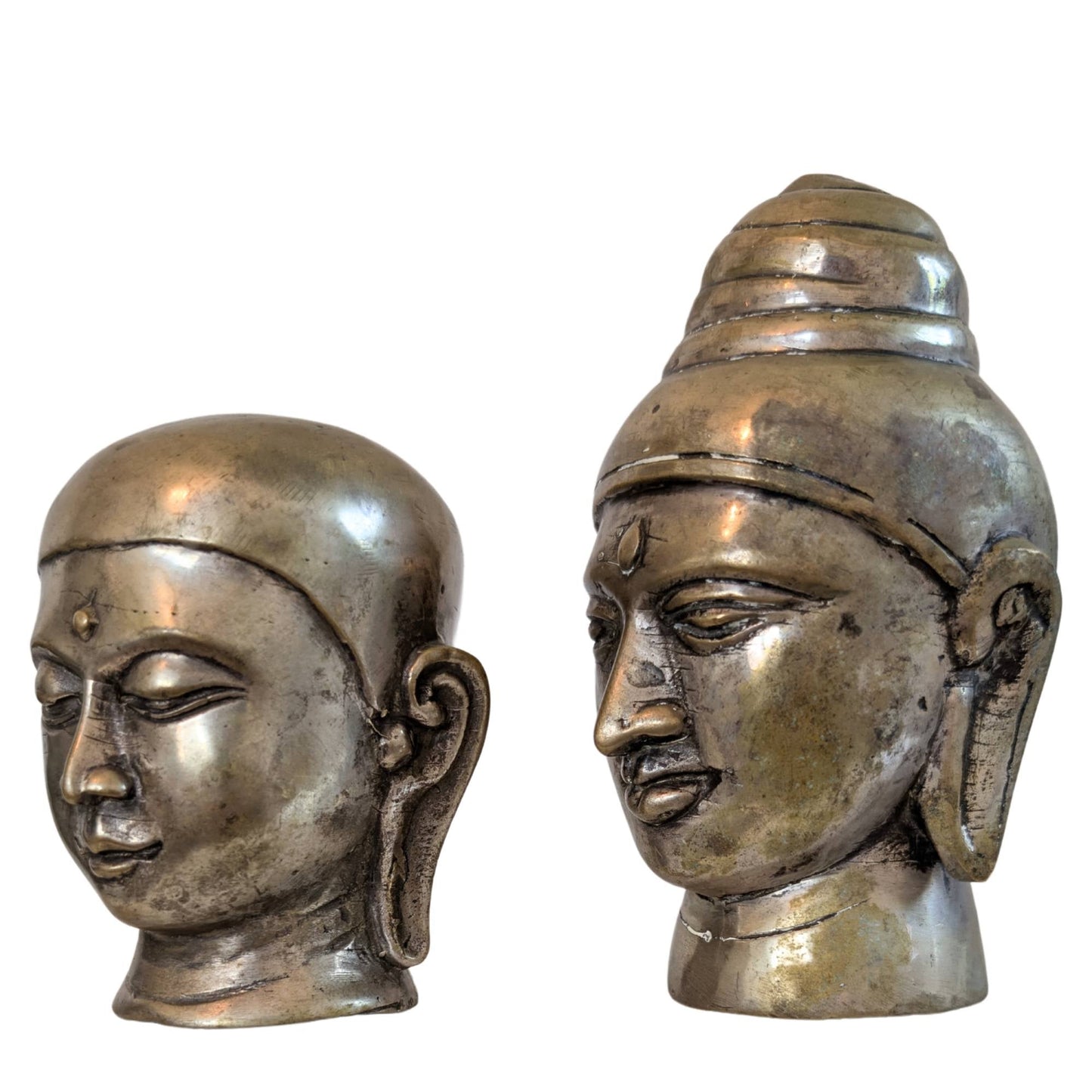 Set van 2 Bronzen Koppen
