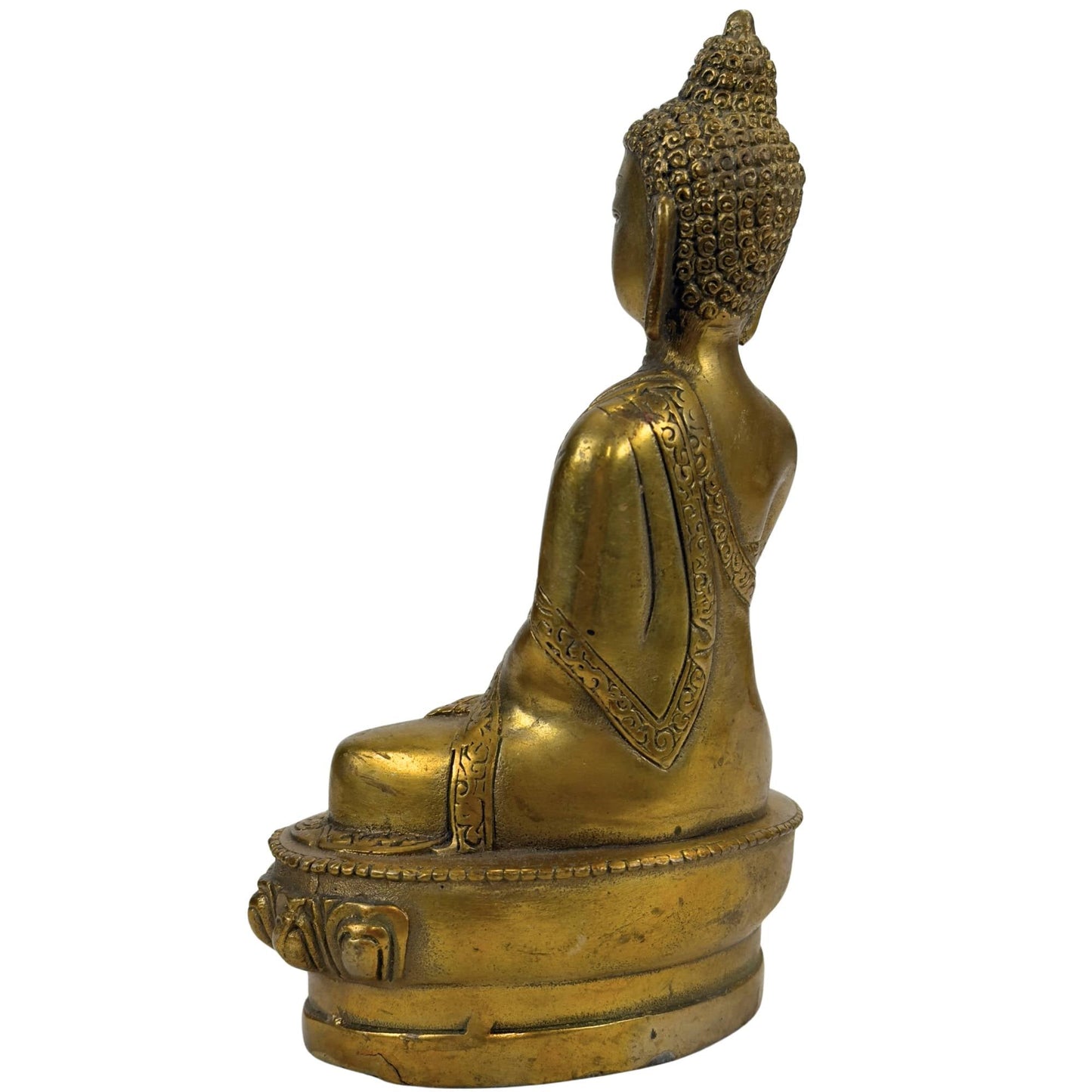 Verguld Bronzen Boeddha Beeld – Bhumisparsha Mudra – Symbool voor Aarding, Kracht en Verlichting (Copy)