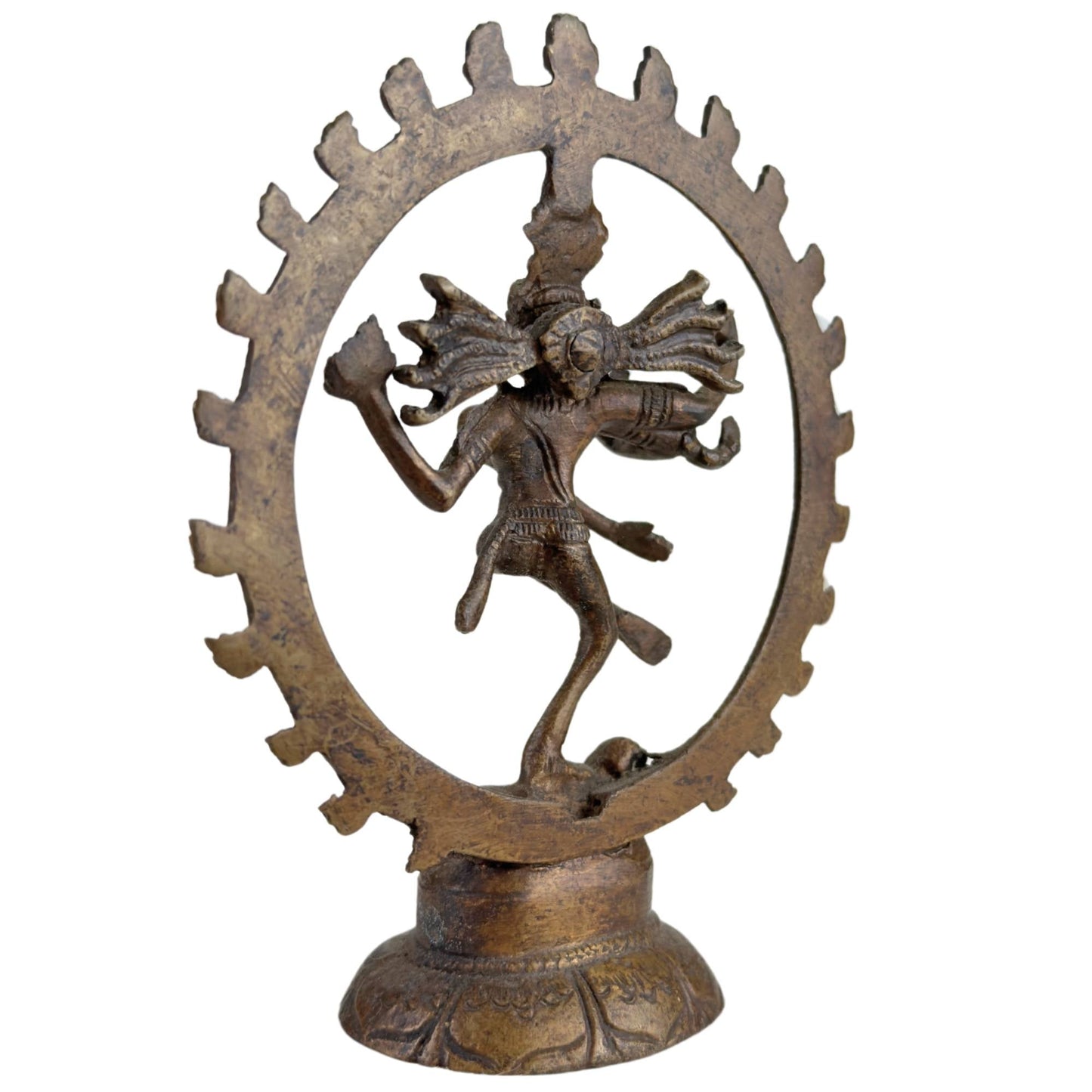 Let op 3x Shiva Nataraja Beelden – India – Kosmische Dans uitgevoerd in Brons.