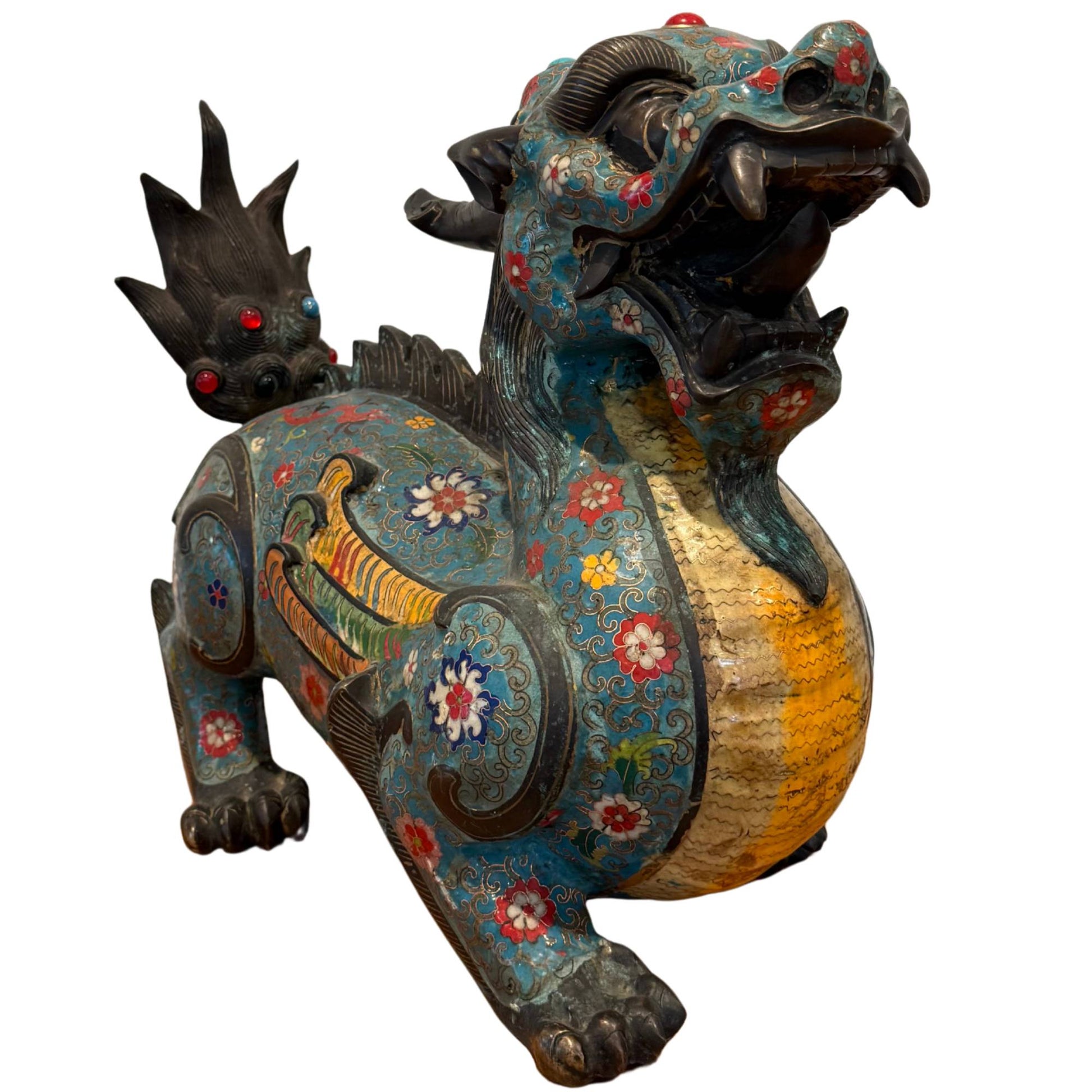 Antiek paar Pixiu beelden
