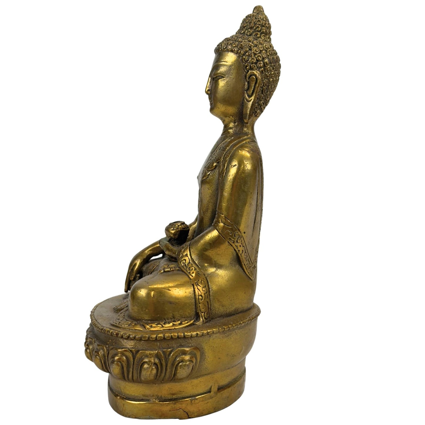 Verguld Bronzen Boeddha Beeld – Bhumisparsha Mudra – Symbool voor Aarding, Kracht en Verlichting (Copy)