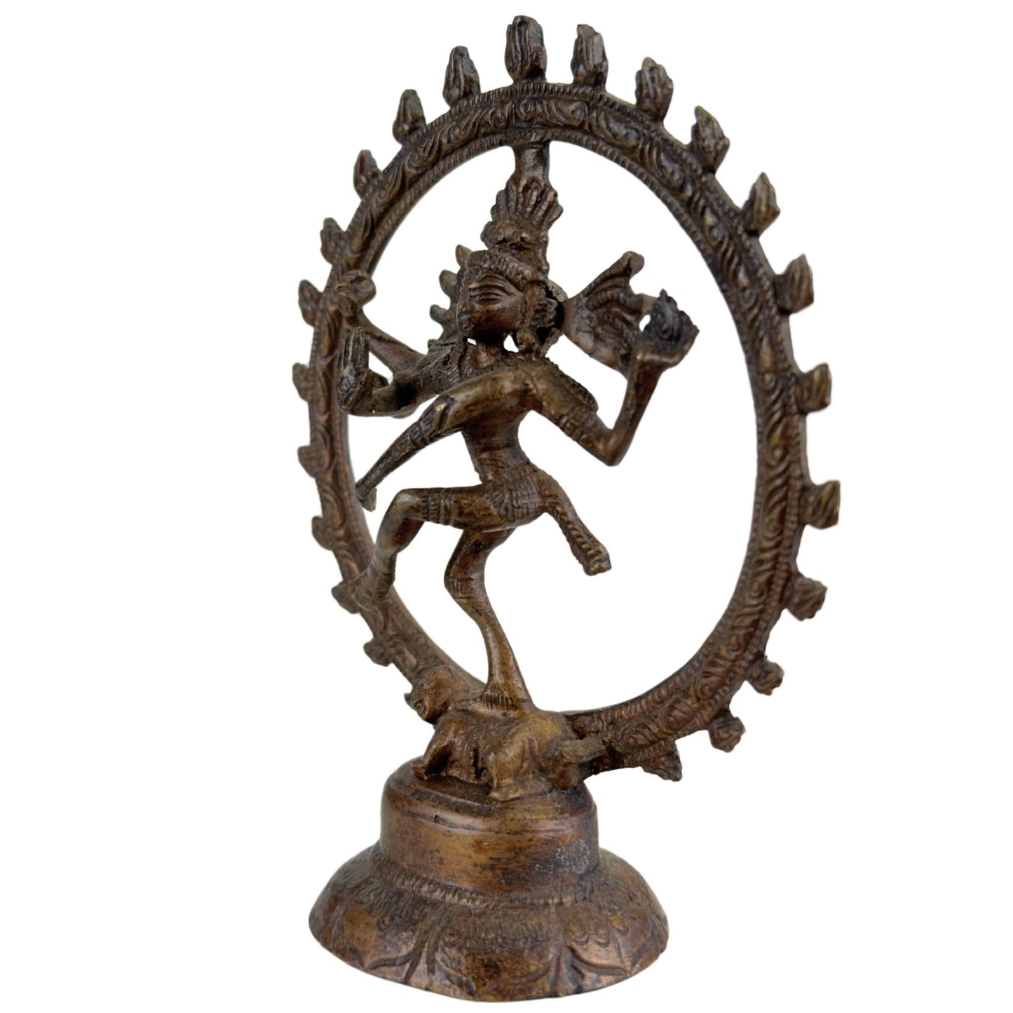 Let op 3x Shiva Nataraja Beelden – India – Kosmische Dans uitgevoerd in Brons.