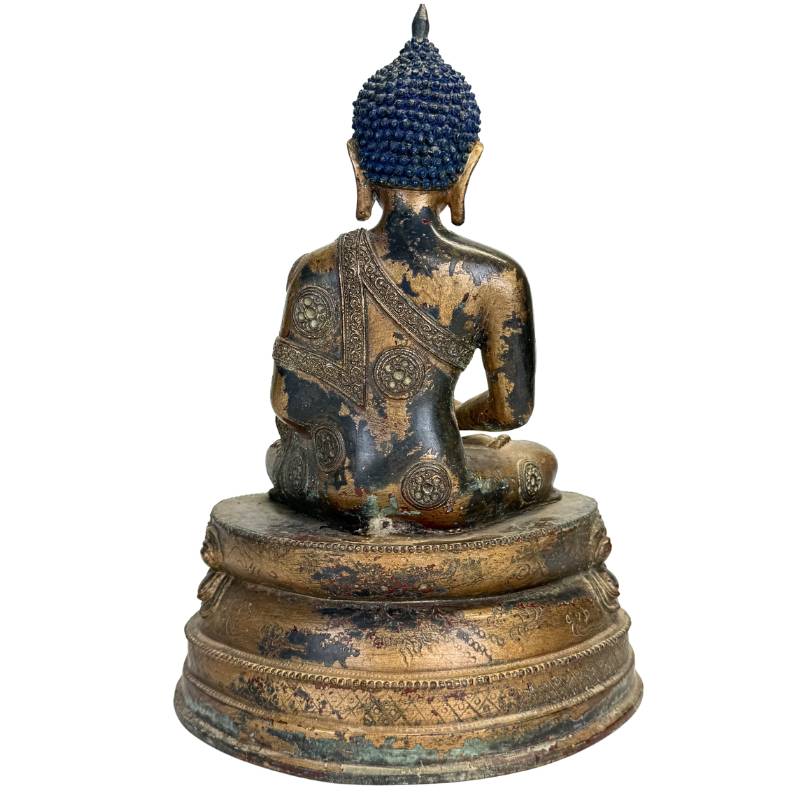 Decoratieve Medicijn Boeddha met antiek-look patina