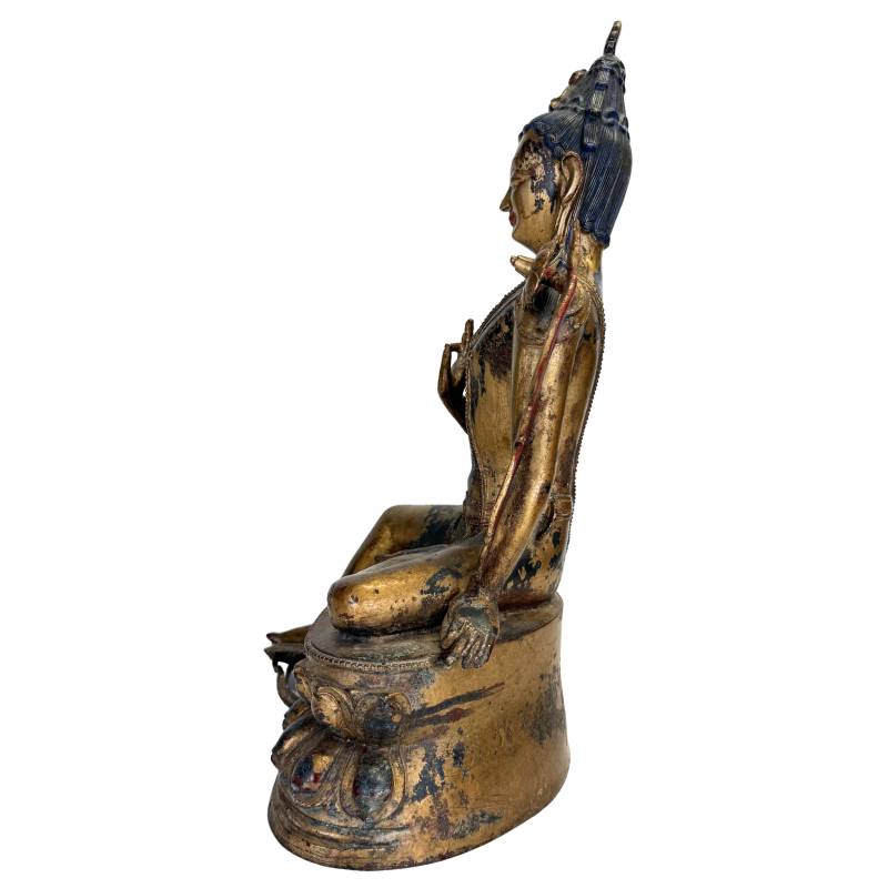 Verguld bronzen Bodhisattva sculptuur 36.5cm