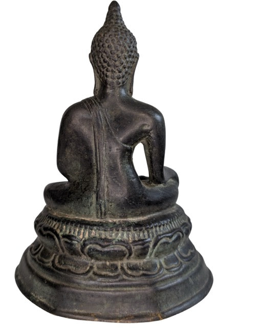 Shopify Titel: Antiek Brons Thais Boeddha Beeld
